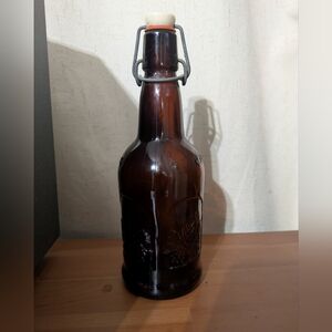 Amber Glass Bottle with Swing Top